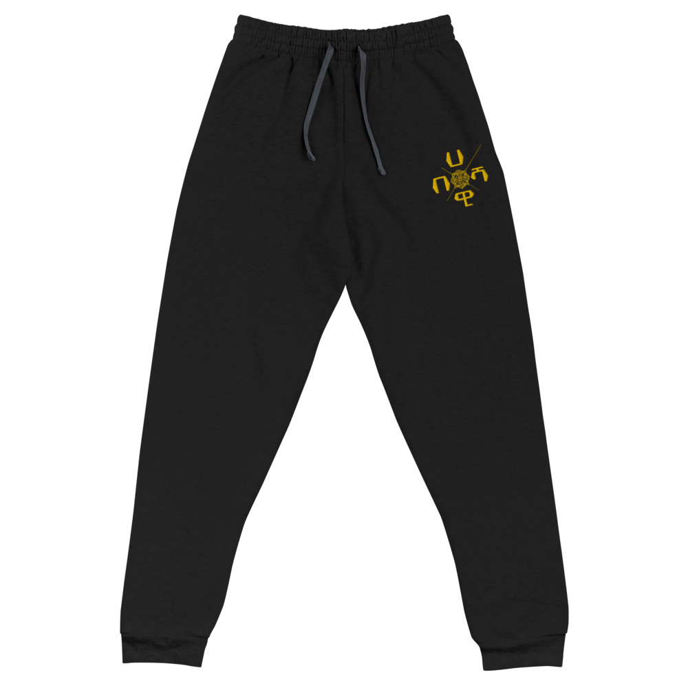 These comfortable, yet stylish Habeshawwi joggers are perfect for a good run or an effortless stay-at-home outfit. And with our unique Habeshawwi embroidery design, they could become a well-loved piece that is sure to make any activity feel special. X-Habeshawi Unisex Sweatpants | Habesha Clothing | Habeshawwi