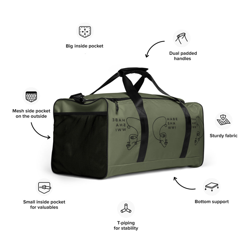 Habesha Duffle bag- Navy Green | Habesha Products | Habeshawwi