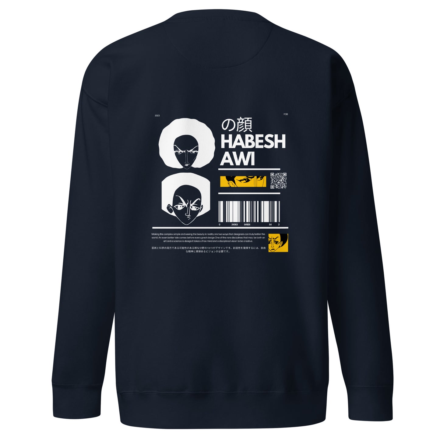 Face Of Habeshawwi Unisex Dark Color Sweatshirt