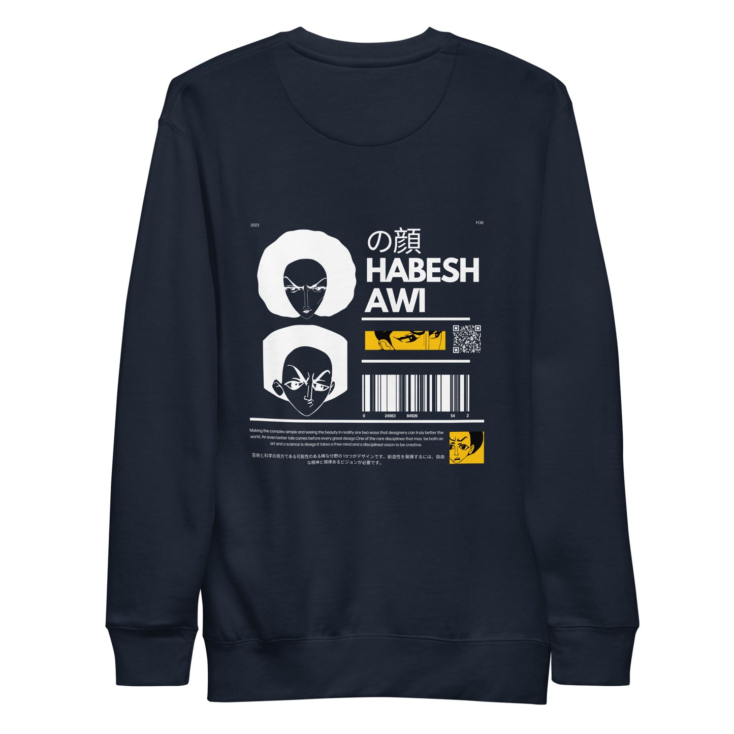 Face Of Habeshawwi Unisex Dark Color Sweatshirt